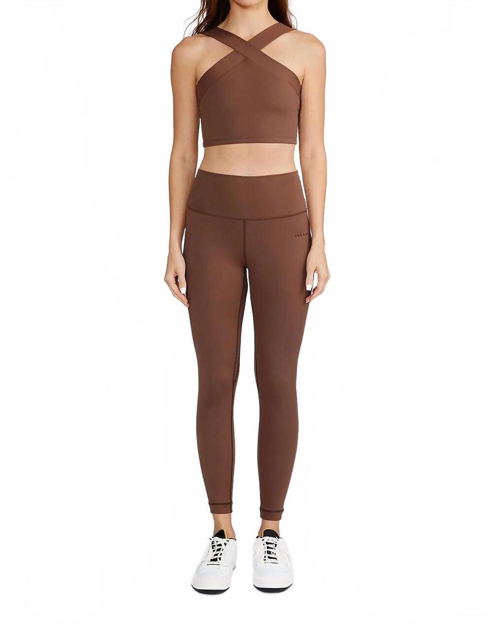 NEW CREAM YOGA women'as jenn legging in chocolate